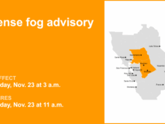 Alerta de neblina densa em vigor para a Delta no domingo – visibilidade de até 1/4 de milha Alerta de neblina densa em vigor para a Delta no domingo – visibilidade de até 1/4 de milha