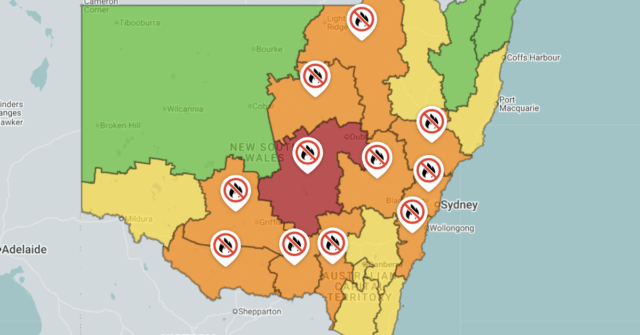Alerta de perigo de incêndio catastrófico emitido para partes de O perigo catastrófico de incêndio está previsto para as planícies do Baixo Centro-Oeste na quarta-feira, 26 de novembro de 2025, devido à previsão de altas temperaturas, baixa umidade e ventos fortes, tornando as condições perigosas.