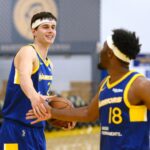 Alex Toohey, do Santa Cruz Warriors, durante o media day do time na Kaiser Permanente Arena em Santa Cruz, Califórnia, na segunda-feira, 3 de novembro de 2025. (Doug Duran/Bay Area News Group)