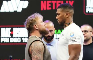 Anthony Joshua parece algo que Jake Paul nunca viu antes Anthony Joshua parece algo que Jake Paul nunca viu antes