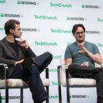 Jared Kaplan on stage at TechCrunch Sessions AI