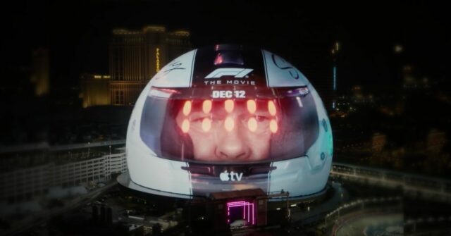 Apple TV assume Las Vegas Sphere no fim de semana de F1 para promover filmes e 50% de desconto na oferta da Black Friday
