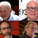 Geoffrey Berman, procurador dos Estados Unidos para o Distrito Sul de Nova York, aponta para uma fotografia de Jeffrey Epstein ao anunciar as acusações do financista de tráfico sexual de menores e conspiração para cometer tráfico sexual de menores, em Nova York, EUA, 8 de julho de 2019.