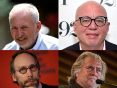 Aqui estão alguns dos nomes de destaque nos e-mails de Epstein Geoffrey Berman, procurador dos Estados Unidos para o Distrito Sul de Nova York, aponta para uma fotografia de Jeffrey Epstein ao anunciar as acusações do financista de tráfico sexual de menores e conspiração para cometer tráfico sexual de menores, em Nova York, EUA, 8 de julho de 2019.