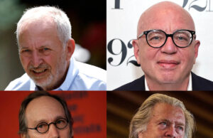 Aqui estão alguns dos nomes de destaque nos e-mails de Epstein Geoffrey Berman, procurador dos Estados Unidos para o Distrito Sul de Nova York, aponta para uma fotografia de Jeffrey Epstein ao anunciar as acusações do financista de tráfico sexual de menores e conspiração para cometer tráfico sexual de menores, em Nova York, EUA, 8 de julho de 2019.