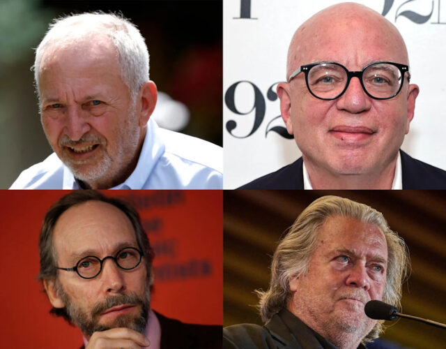 Geoffrey Berman, procurador dos Estados Unidos para o Distrito Sul de Nova York, aponta para uma fotografia de Jeffrey Epstein ao anunciar as acusações do financista de tráfico sexual de menores e conspiração para cometer tráfico sexual de menores, em Nova York, EUA, 8 de julho de 2019.