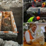 Arqueólogos levantam a tampa de um sarcófago romano de 1.700 anos escondido sob Budapeste