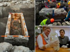 Arqueólogos levantam a tampa de um sarcófago romano de 1.700 anos escondido sob Budapeste Arqueólogos levantam a tampa de um sarcófago romano de 1.700 anos escondido sob Budapeste