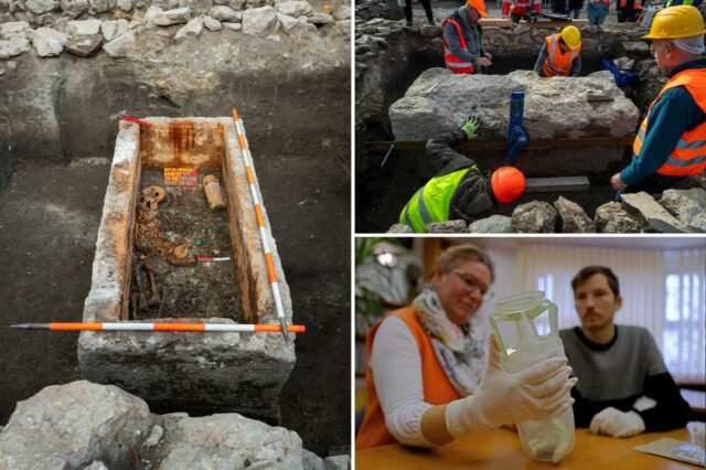 Arqueólogos levantam a tampa de um sarcófago romano de 1.700 anos escondido sob Budapeste
