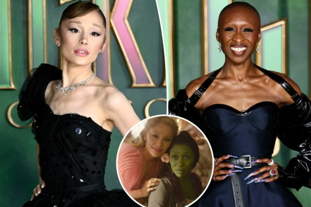 As estrelas de 'Wicked' Ariana Grande e Cynthia Erivo zombaram por descreverem as 'auras' uma da outra
