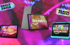 As ofertas de tablets Black Friday Fire da Amazon começam em apenas US $ 45 – uma é US $ 10 mais barata que o Prime Day Amazon Fire HD 10 em fundo branco