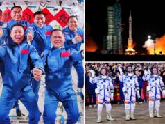 Astronautas chineses iniciam retorno à Terra após destroços atingirem espaçonave Astronautas chineses iniciam retorno à Terra após destroços atingirem espaçonave