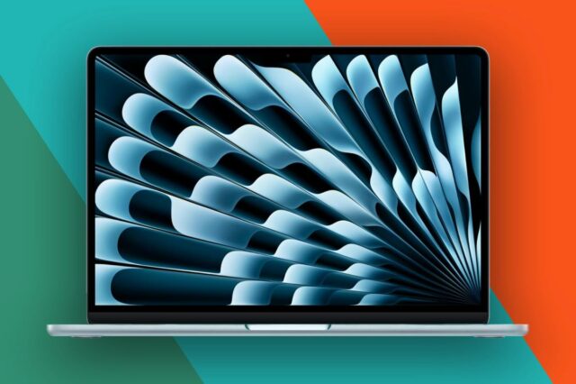 Abra o laptop Macbook