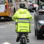 Motorista do Uber Eats em Melbourne