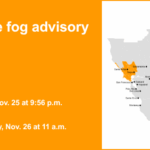 Aviso de neblina densa em vigor para North Bay até o meio-dia de quarta-feira – visibilidade tão baixa quanto 1/4 de milha