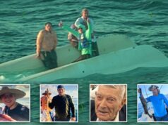 Barqueiros – incluindo 90 anos – resgatados após 20 horas no mar quando a pescaria da festa de aniversário vira de cabeça para baixo Barqueiros – incluindo 90 anos – resgatados após 20 horas no mar quando a pescaria da festa de aniversário vira de cabeça para baixo