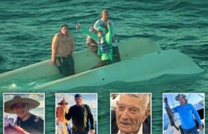 Barqueiros – incluindo 90 anos – resgatados após 20 horas no mar quando a pescaria da festa de aniversário vira de cabeça para baixo Barqueiros – incluindo 90 anos – resgatados após 20 horas no mar quando a pescaria da festa de aniversário vira de cabeça para baixo