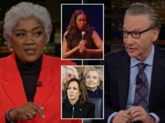 Bill Maher e Donna Brazile criticam a afirmação de Michelle Obama de que os EUA não estão prontos para uma presidente mulher: ‘É uma besteira’ Bill Maher e Donna Brazile criticam a afirmação de Michelle Obama de que os EUA não estão prontos para uma presidente mulher: 'É uma besteira'