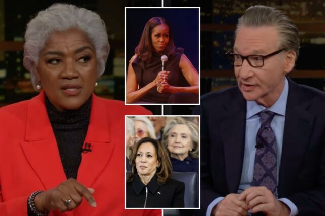 Bill Maher e Donna Brazile criticam a afirmação de Michelle Bill Maher e Donna Brazile criticam a afirmação de Michelle Obama de que os EUA não estão prontos para uma presidente mulher: 'É uma besteira'
