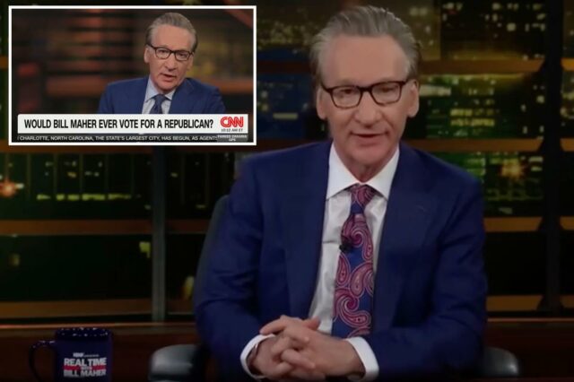 Bill Maher está aberto ao voto republicano, mas diz que o partido teria que ser ‘muito diferente’
