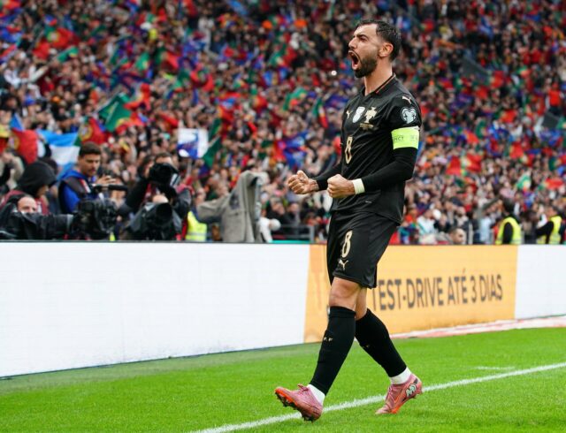 Bruno Fernandes marca três gols em Portugal, mas a demolição ícone de correio