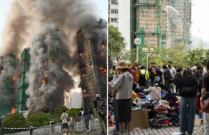 Cachorro salva aposentado de morrer por pouco em incêndio violento em Hong Kong que deixou pelo menos 128 mortos Cachorro salva aposentado de morrer por pouco em incêndio violento em Hong Kong que deixou pelo menos 128 mortos