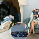 Cardi B compartilha as primeiras fotos de seu bebê com a estrela dos Patriots, Stefon Diggs