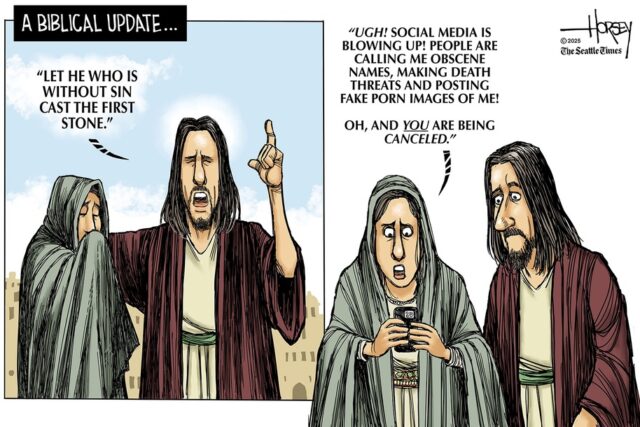 Cartoon: Uma atualização bíblica
