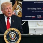 O presidente dos EUA, Donald Trump, falando durante uma videochamada com militares.