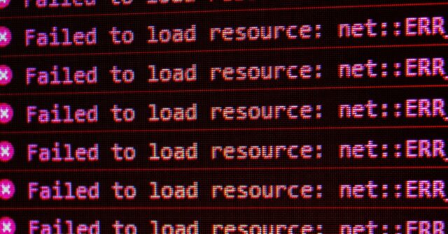 Cloudflare explica o erro que derrubou grandes partes da internet ontem | Foto aproximada de uma mensagem de erro meramente ilustrativa