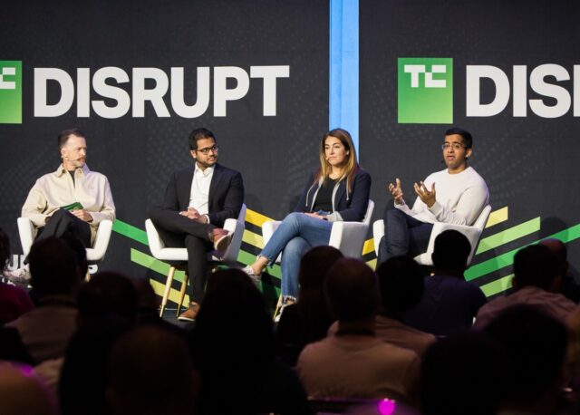 Panelists talk at TechCrunch Disrupt 2025.