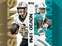 Como assistir Saints vs Dolphins: transmissão ao vivo da NFL, canal de TV Como assistir Saints vs Dolphins: transmissão ao vivo da NFL, canal de TV