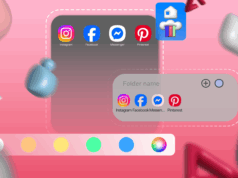 Como criar uma pasta do tamanho de um widget em seu telefone Samsung ícones de aplicativos em uma interface do usuário 7