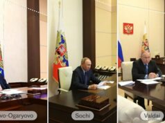 Como pequenos detalhes expõem a localização de Putin Os interruptores de luz aparecem em posições diferentes em três locais distintos.