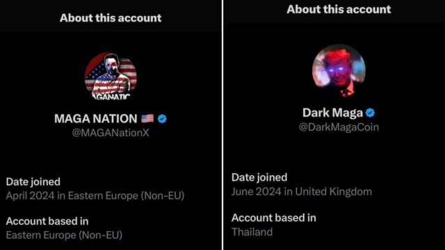 Contas proeminentes do MAGA expostas como estrangeiras enquanto X revela recurso de países de origem
