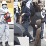 Pessoas de interesse da Polícia de Victoria protestam em Melbourne em outubro de 2025.