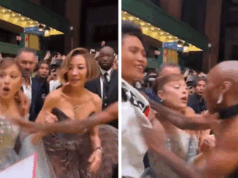 Cynthia Erivo salta para proteger Ariana Grande de Wild Fan na estreia de ‘Wicked’ 111325 estreia perversa kal.jpg