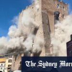 Desabamento dramático de edifício perto do Fórum Romano