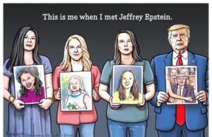 Desenho animado: Quando conheci Jeffrey Epstein Desenho animado: Quando conheci Jeffrey Epstein