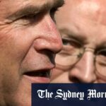 Bush e Cheney como companheiros de chapa nas eleições presidenciais de 2000.