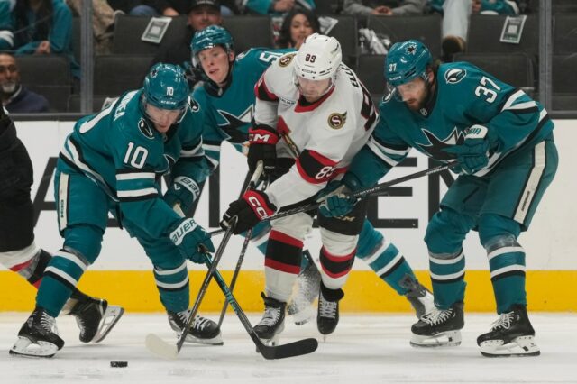 Dois erros condenam Sharks na derrota para Ottawa Senators
