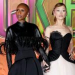 Cynthia Erivo and Ariana Grande at the "Wicked: For Good" New York Premiere held at Lincoln Center for the Performing Arts on November 17, 2025 in New York, New York. (Photo by John Nacion/Variety via Getty Images)