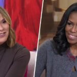 Jenna Bush Hager e Michelle Obama apresentando