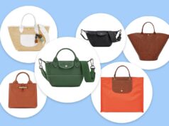 Economize mais de US$ 100 em bolsas Longchamp na Black Friday Bolsa Longchamp verde com alça de ombro.