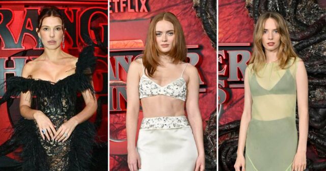 Elenco de 'Stranger Things' oferece drama em looks transparentes na Elenco de 'Stranger Things' oferece drama em looks transparentes na estreia da 5ª temporada