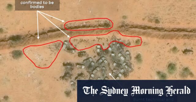 Nabaa Ahmed, de três anos, que fugiu de El Fasher, recebe cuidados médicos em Tawila na quinta-feira.