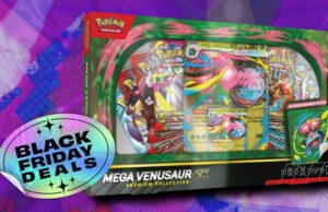 Encomende a caixa de coleção Pokémon TCG Mega Venusaur ex Premium pelo valor de mercado na promoção da Amazon Black Friday Cartas de Perseguição de Mega Evolução