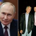 O presidente russo, Vladimir Putin, participando de uma reunião com o CEO do Sberbank, German Gref.