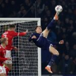 Futebol Futebol - Copa do Mundo FIFA - Eliminatórias da UEFA - Grupo C - Escócia x Dinamarca - Hampden Park, Glasgow, Escócia, Grã-Bretanha - 18 de novembro de 2025 Scott McTominay da Escócia comemora seu primeiro gol Action Images via Reuters/Lee Smith TPX IMAGENS DO DIA