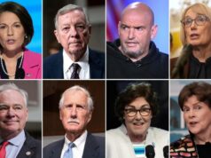 Estes 8 democratas votaram com os republicanos no acordo de paralisação do governo. Veja como eles explicam isso Estes 8 democratas votaram com os republicanos no acordo de paralisação do governo. Veja como eles explicam isso